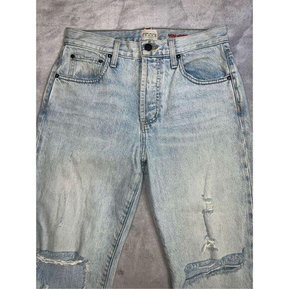 Alice & Olivia Cotton Straight Fit Raw Hem Jeans 27 - Picture 4 of 9
